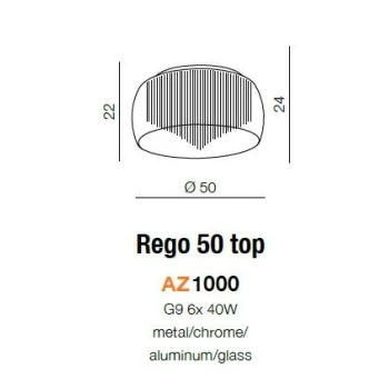 Lampa wisząca / Plafon kryształowy REGO 50 AZ1000 – Azzardo